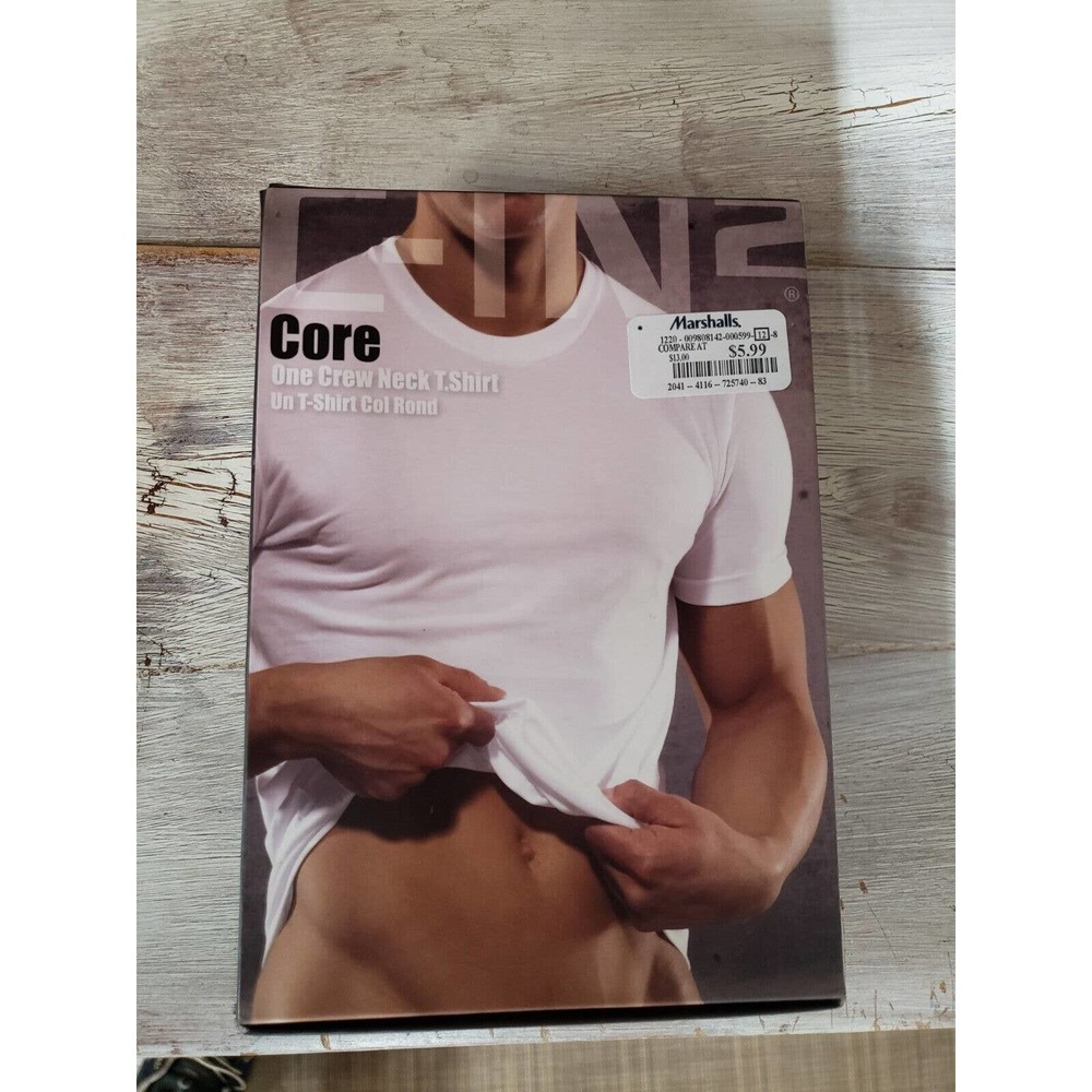 Cin2 Shirt Mens Large Black Crew Neck Short Sleeve Comfort Casual Pima Cotton